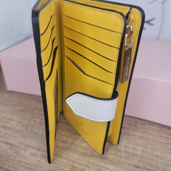 🐝Kate Spade Honey Bee Bifold Wallet Parchment NWT - Picture 11 of 16